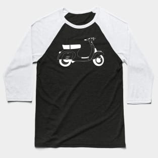 Vespa 50 Special White Outline Baseball T-Shirt